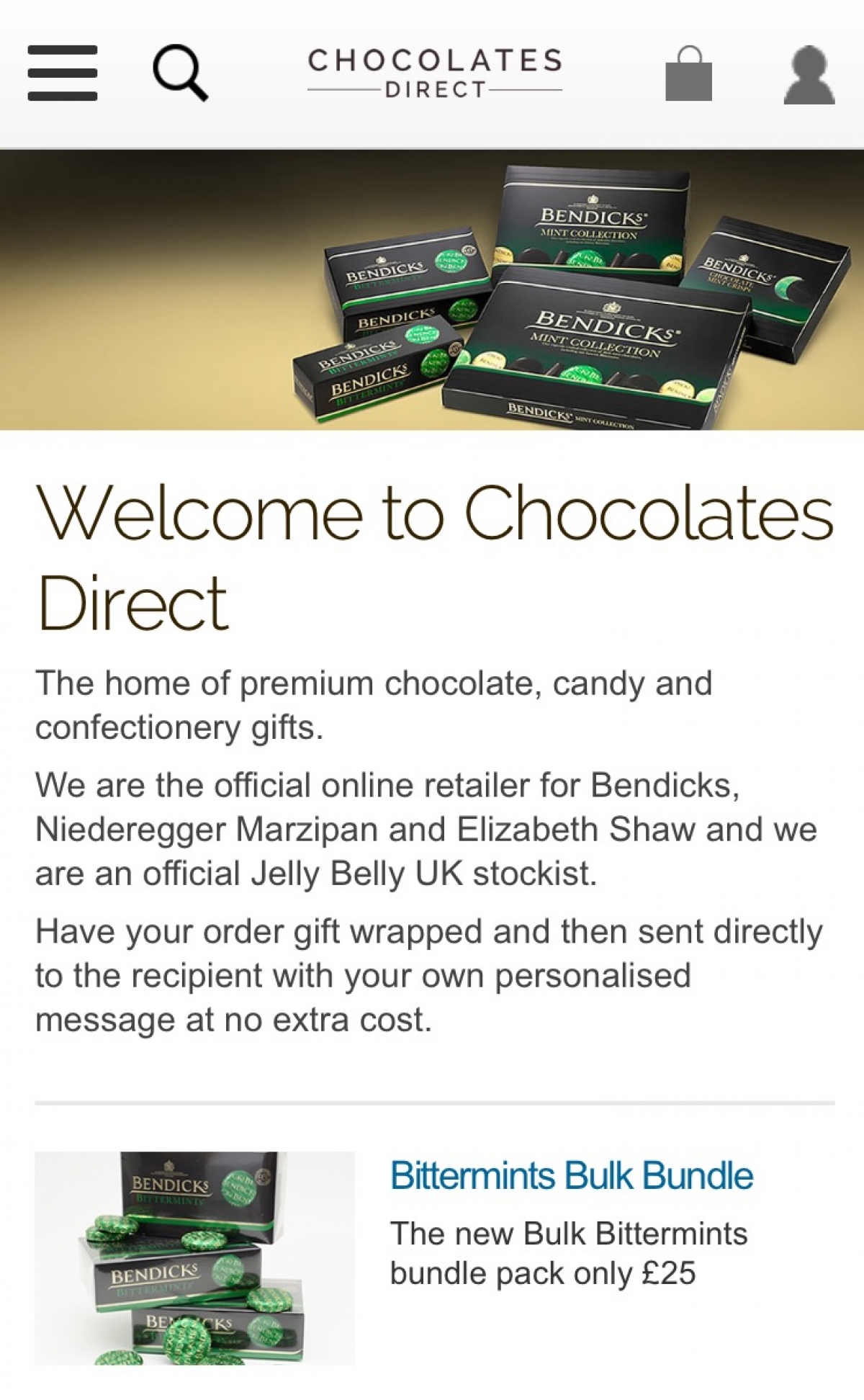 Chocolates Direct - online store 