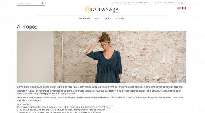 Roshanara Paris Fashion website and online shop