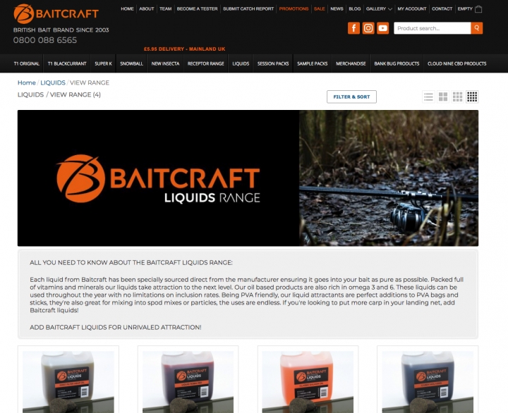 Bait Craft, fishing bait Online store and website